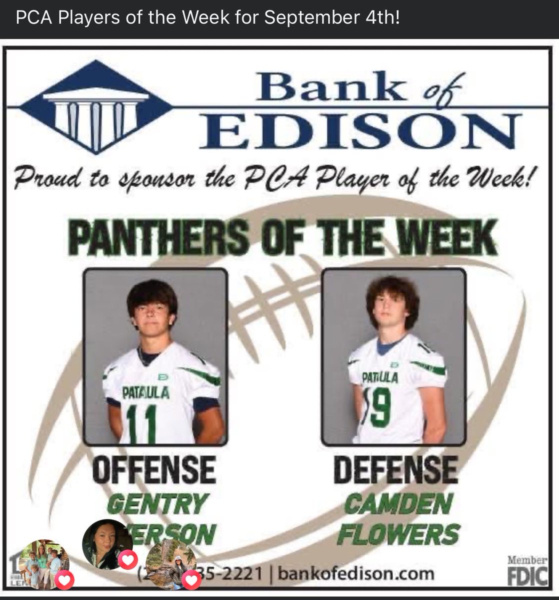 camflowers00's tweet photo. Honored to be named Player of the Week of week 3! 
Thankful for my coaches, teammates, family, and everyone who continues to support me. This wouldn’t be possible without the guys beside me every day.
Grateful for the recognition, but there’s still work to do! #GodsGlory https://t.co/BZ54orzy5j