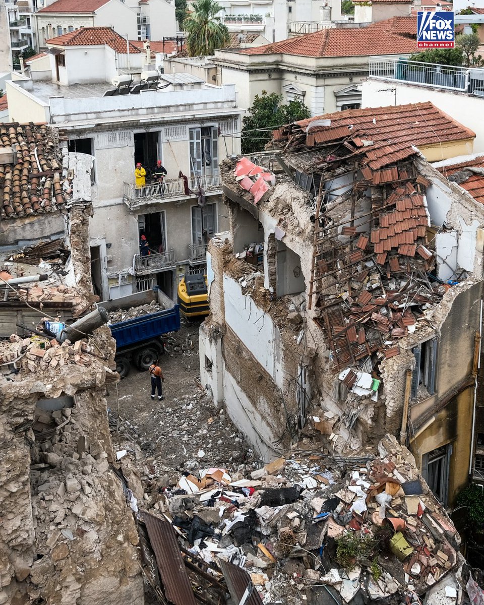 FoxNews's tweet photo. Four Americans were killed after a powerful explosion leveled a residential building in Athens’ historic Plaka district near the Acropolis.

The two couples were expected to catch a 3 p.m. flight Friday but never showed up.  Athens’ mayor said the explosion is believed to have been caused by a major gas leak, though authorities are still investigating.

More details: https://t.co/jQ47I6T05s