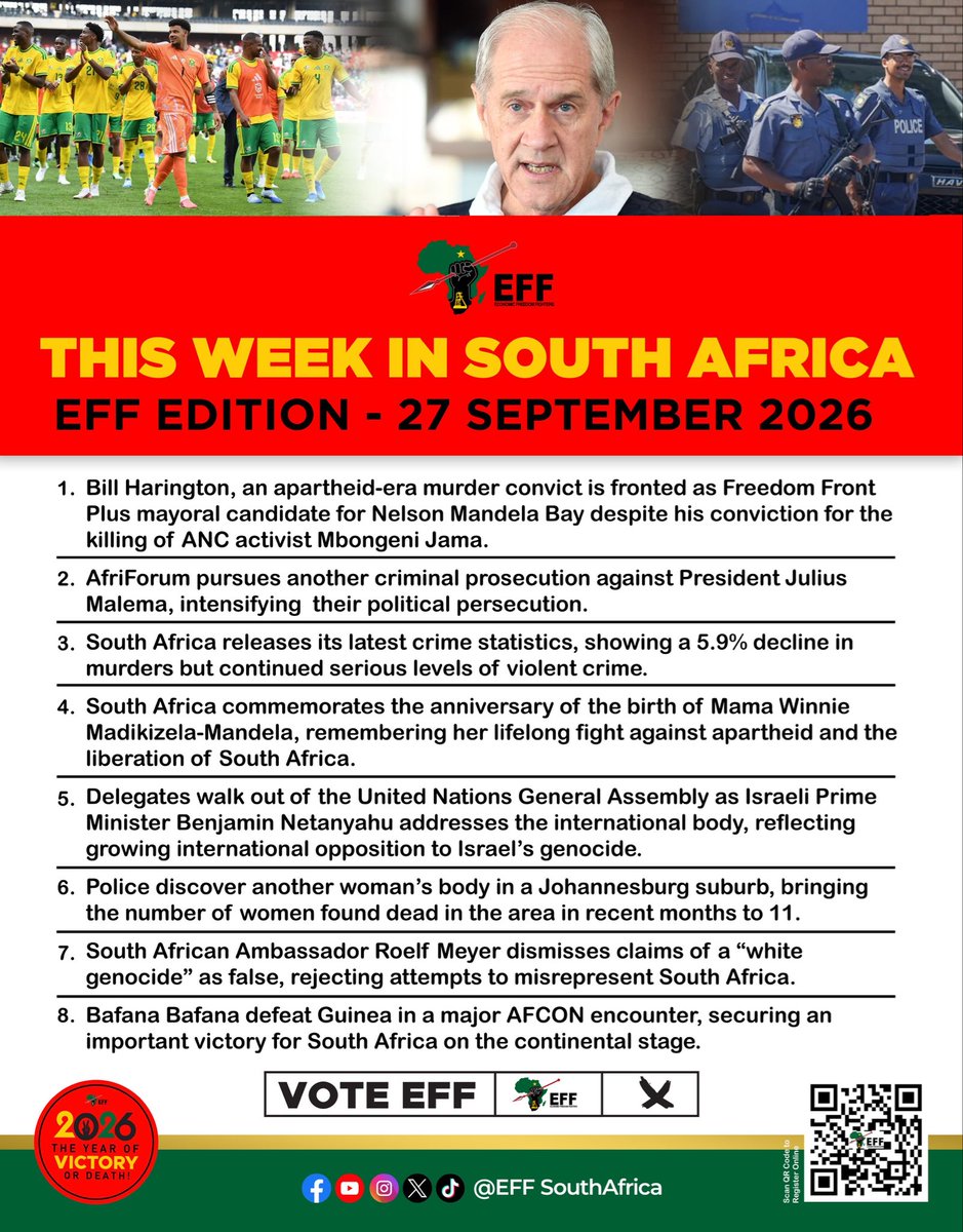 EFFSouthAfrica's tweet photo. THIS WEEK IN SOUTH AFRICA - EFF EDITION https://t.co/Cy7yJupmgo