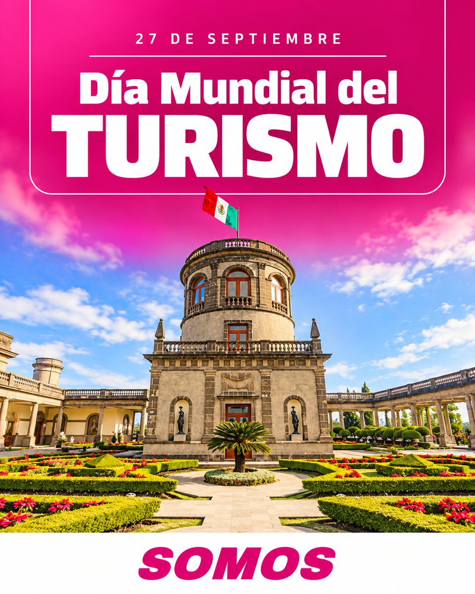 SomosmxMH's tweet photo. 🌎 Día Mundial del Turismo

Hoy celebramos los lugares, las historias y las personas que hacen de México lo que SOMOS. 🇲🇽💗

#Turismo #México #SOMOS https://t.co/j5xUGY9RMi