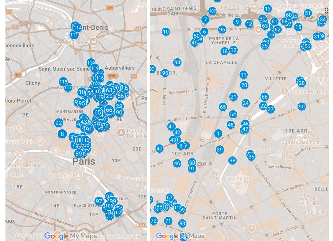 JCQDSE's tweet photo. La carte du crack à Paris, d'après les lieux fléchés par la Préfecture de police, est désormais accessible sur Google Maps. 

😶

https://t.co/rhkbZzxBOS https://t.co/HlOfZGwOsI