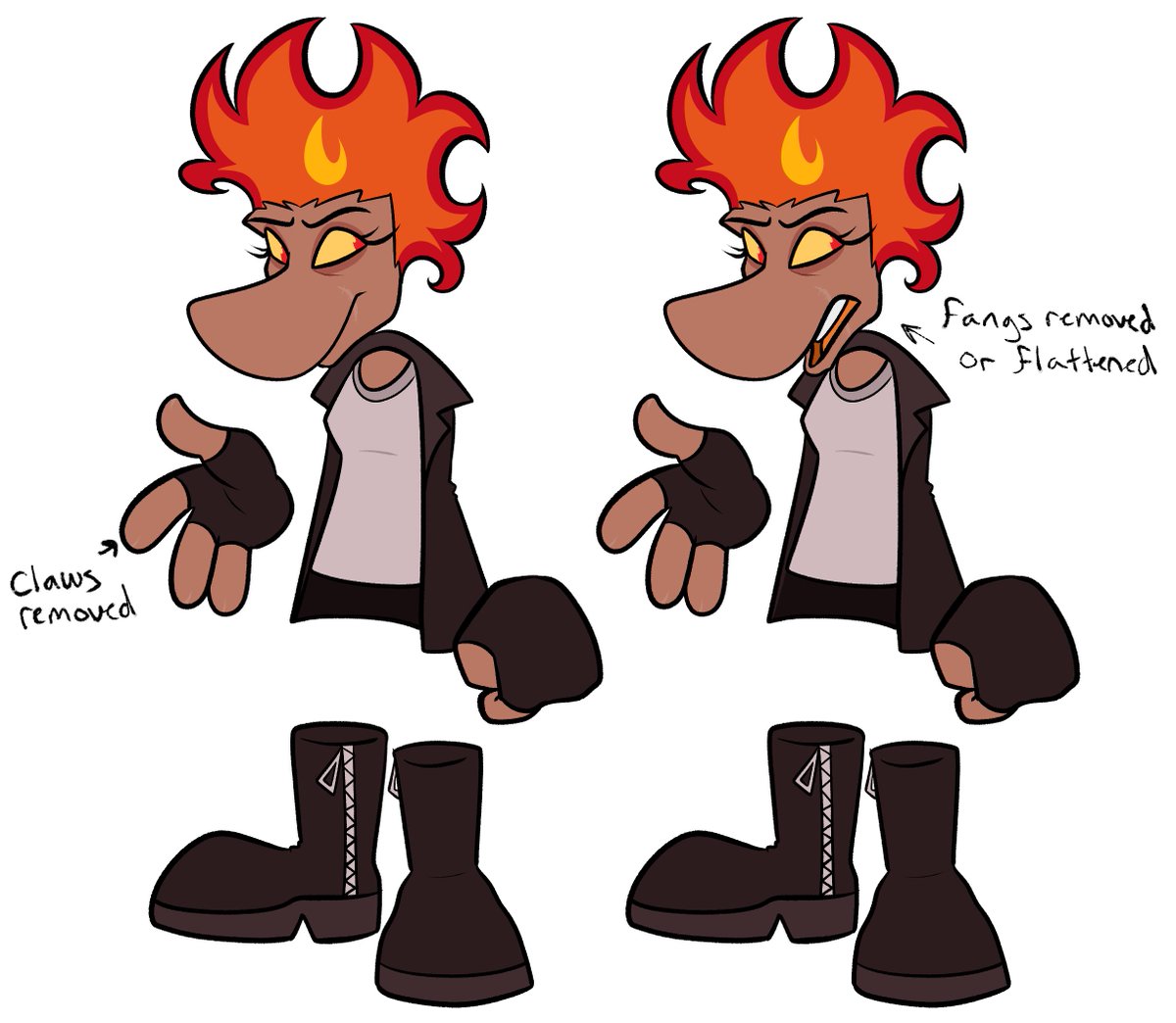 crazy_echidna_'s tweet photo. Wasn't going to post her here but clh au Flaming. While Rayman gets to be the friendly face of Eden, she is the tool to scare the military into order. Her fire is useful to Eden, not so much her claws and teeth though. She learns the truth much faster than Rayman. They butt heads https://t.co/6mJDAhJ3uZ