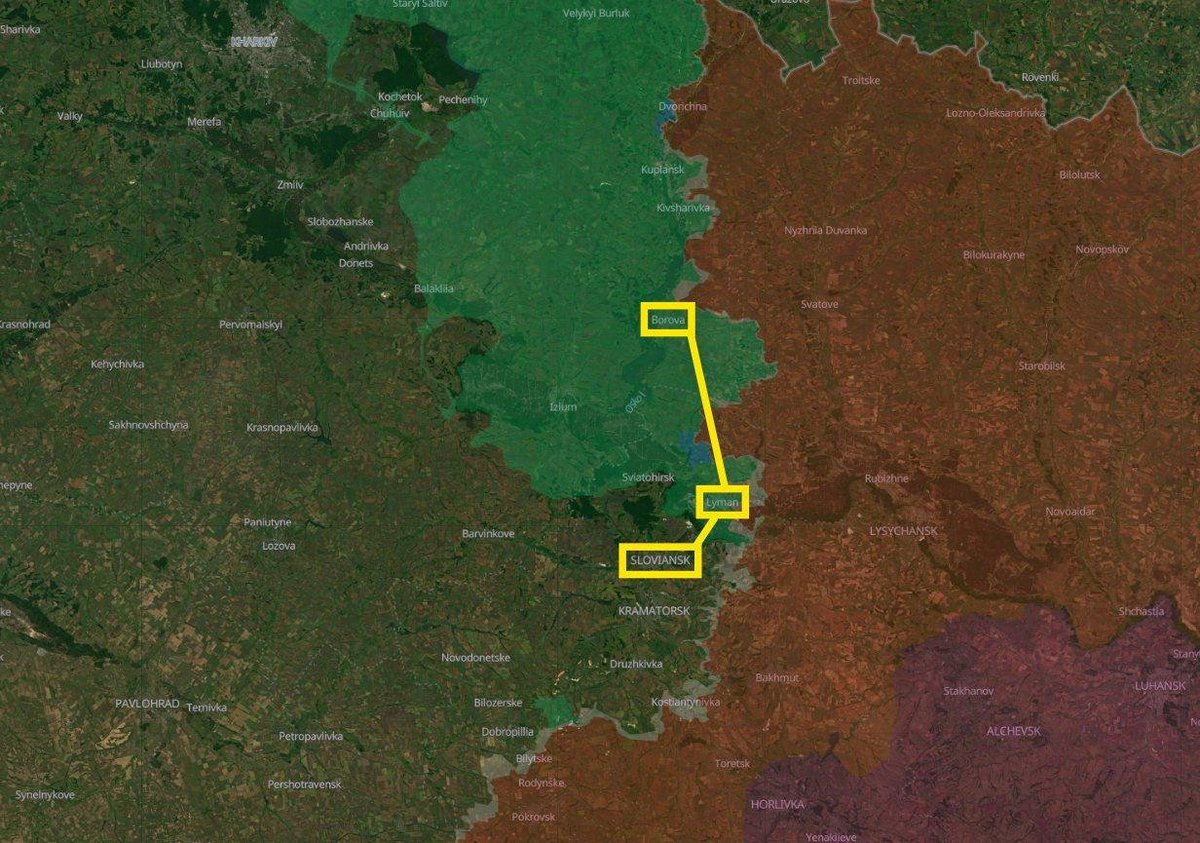 jacopo_iacoboni's tweet photo. Esiste un diffuso consenso sul fatto che l'avanzata ucraina 2026 (90 kmq tra Slovyansk e Borova, oblast di Kharkiv) sia stata più efficace della controffensiva 2023

Lo sostengono, in vari gradi, diversi analisti osint, come Molin, CIT, lo stesso ISW, e anche russi (Rybar) https://t.co/dWBDiMMled