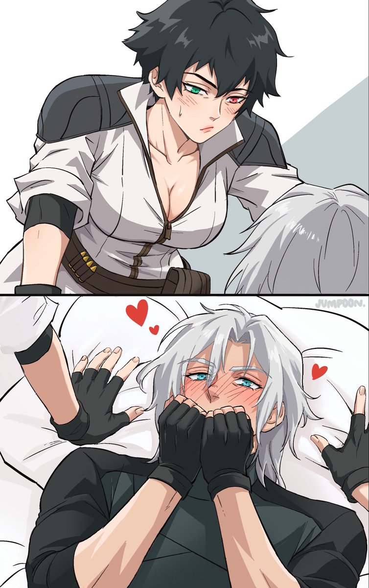jumpoon's tweet photo. Dante happily lets Lady take the lead. 👁️👄👁️⁉️

#DantexLady #DanLady 
#NDMC #DevilMayCry https://t.co/js8Adwl1pr