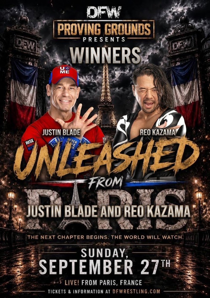 DFW_Wrestling's tweet photo. Congrats to the WINNERS of DFW Unleashed!

#ANDNEW Proving Grounds APEX Champion: Kyle Skye @KSkye_EFED 

Justin Blade @RealJustinBlade &amp; Reo Kazama @ReoKazDFW 

Akira Lacroix @LacroixEFED 

#ANDNEW Proving Grounds Future Shock Champion: Liam Diaz @Maestro_diazz https://t.co/9JKgdEZmPZ