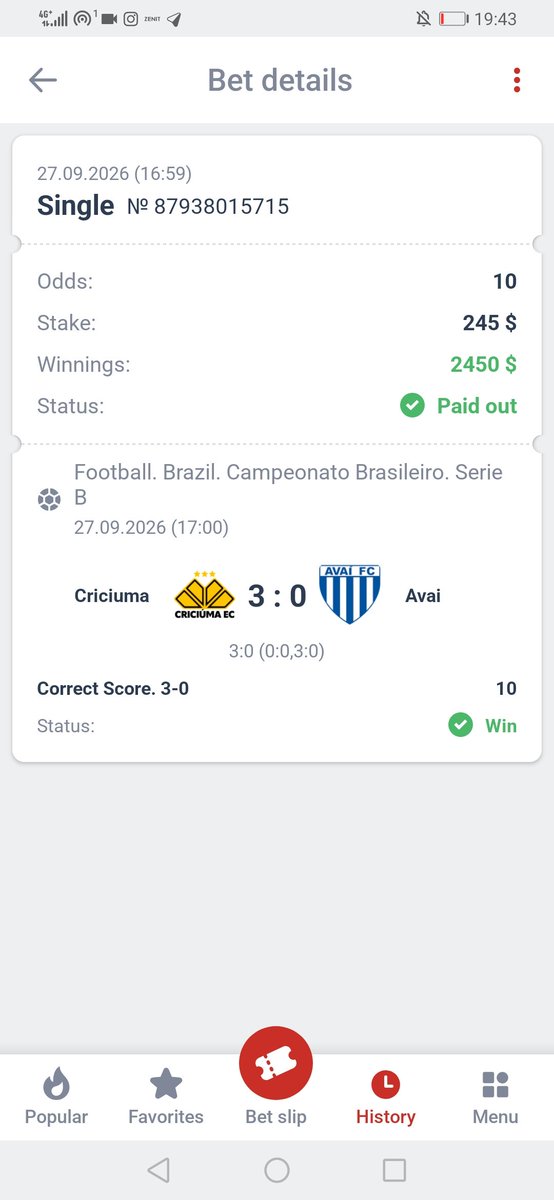 fixed_games_bet's tweet photo. #matchfixing #correctscore #betting
☑️The match was a success,congratulations to everyone on another confident win❕
🇧🇷Football.Brazil.Serie B.Criciuma - Avai.Result 3-0.Match finished.
📨ANYONE INTERESTED IN THE NEXT FIXED MATCH,WRITE IN ADVANCE❕ https://t.co/zs2JPlwyvY
