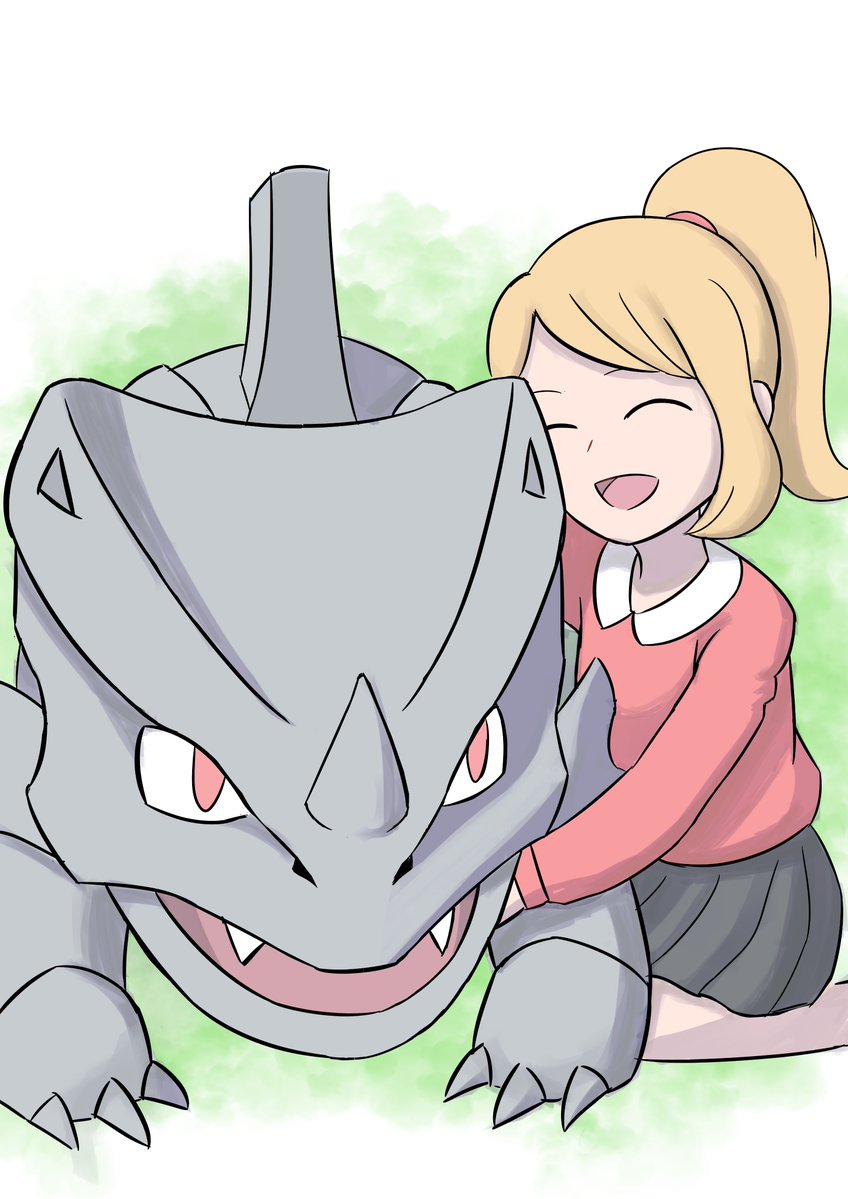 ArysPaintbrush's tweet photo. I'm trying to draw young Serena with Rhyhorn. https://t.co/mMgSxWGIMR