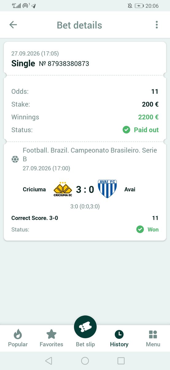 fixed_games_bet's tweet photo. #matchfixing #correctscore #betting
☑️The match was a success,congratulations to everyone on another confident win❕
🇧🇷Football.Brazil.Serie B.Criciuma - Avai.Result 3-0.Match finished.
📨ANYONE INTERESTED IN THE NEXT FIXED MATCH,WRITE IN ADVANCE❕ https://t.co/zs2JPlwyvY