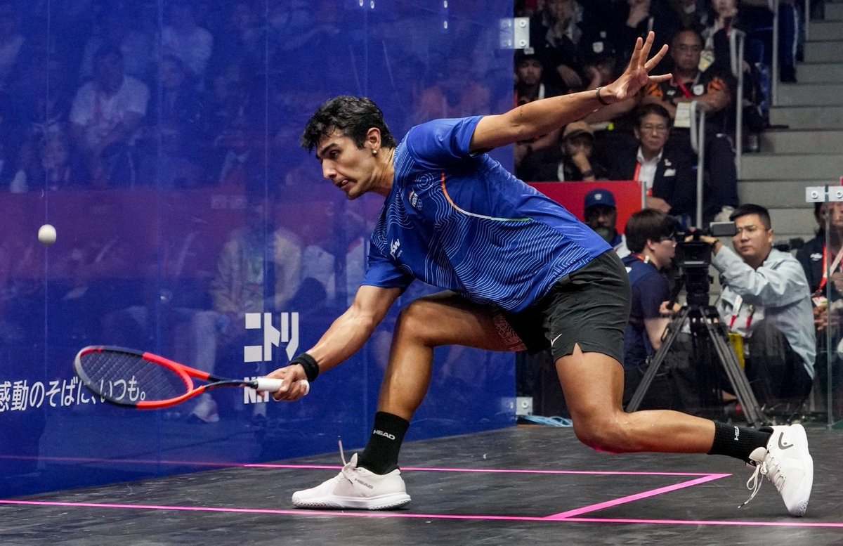 AmitShah's tweet photo. Well done, Abhay Singh! Your dedication and hard work have deservedly earned you the Silver Medal🥈 in the Men's Singles Squash at the #AsianGames2026. May success always be your companion. https://t.co/LE2qDKmSUb