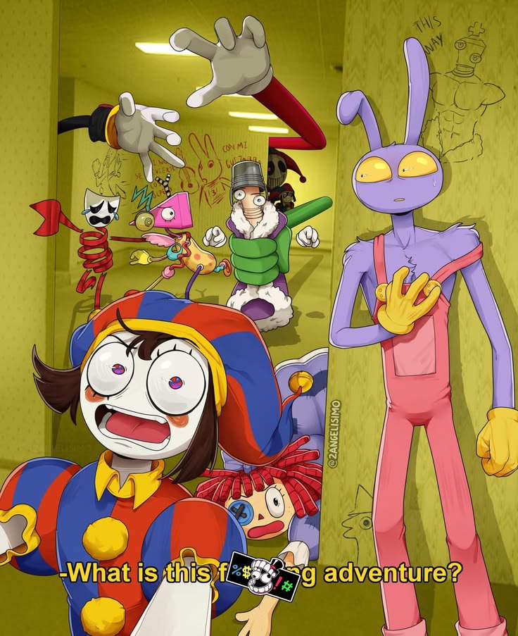 RuneZaZa's tweet photo. We definitely took a wrong turn in the Digital Circus... 🤡👀
Artby @2angelisimo
#Pomnijax #Caine #Funnybunny #TADC #TheAmazingDigitalCircusFanArt https://t.co/zdOvUqqRAV