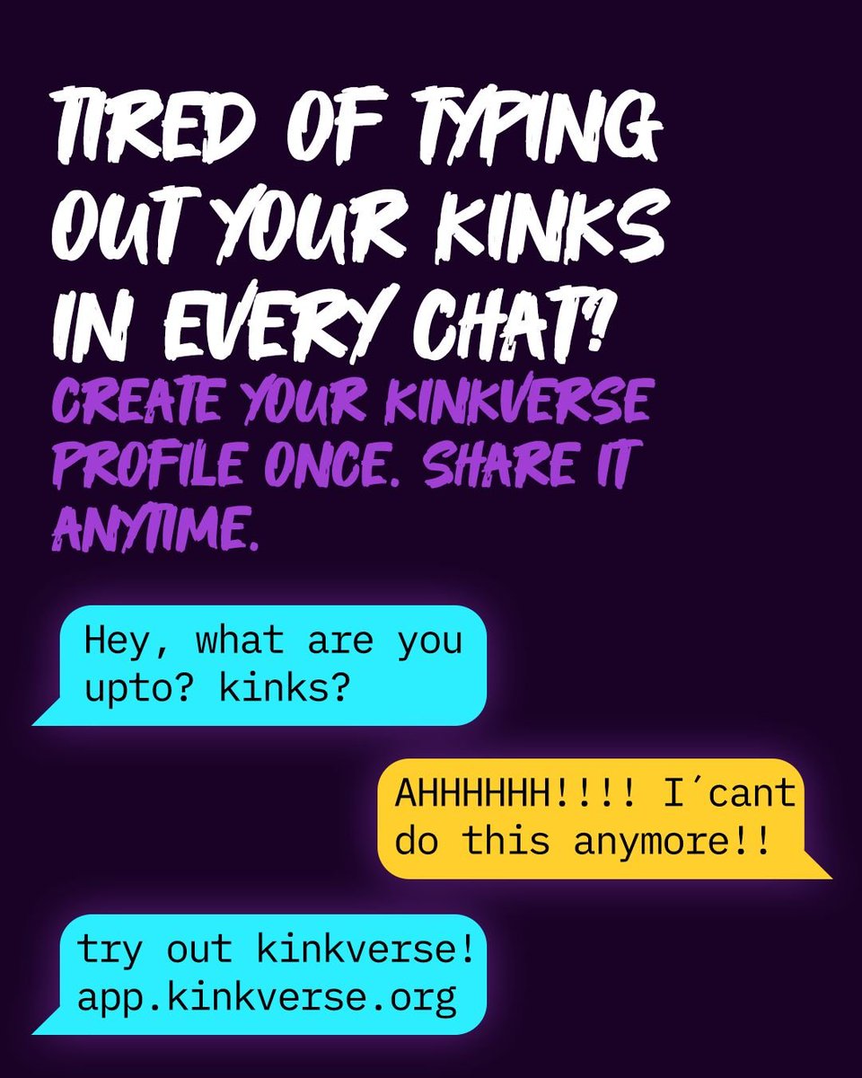 kinkverseapp's tweet photo. your kinks deserve better than copy and paste. 👀

link your kinks ➡️ https://t.co/mAP9z5U5ut https://t.co/wbtsNr1xhr