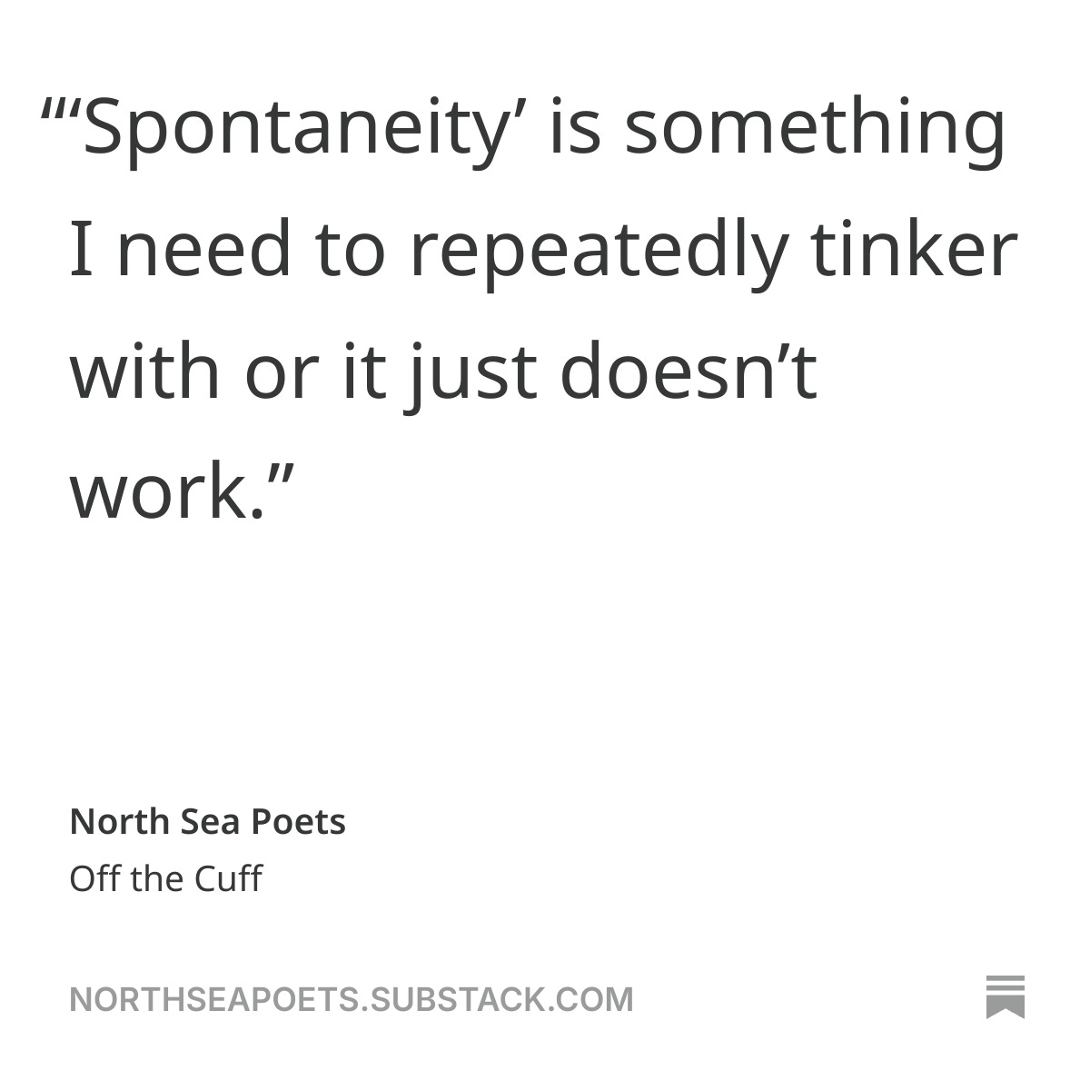 NorthSeaPoets's tweet photo. Catch up on new writing from the #NorthSeaPoets 🌊

Off the Cuff – John Glenday on Spontaneity and Revision

Read here: https://t.co/PhsjITCepv

#AmReading #PoetryCommunity https://t.co/IefFowJjv2