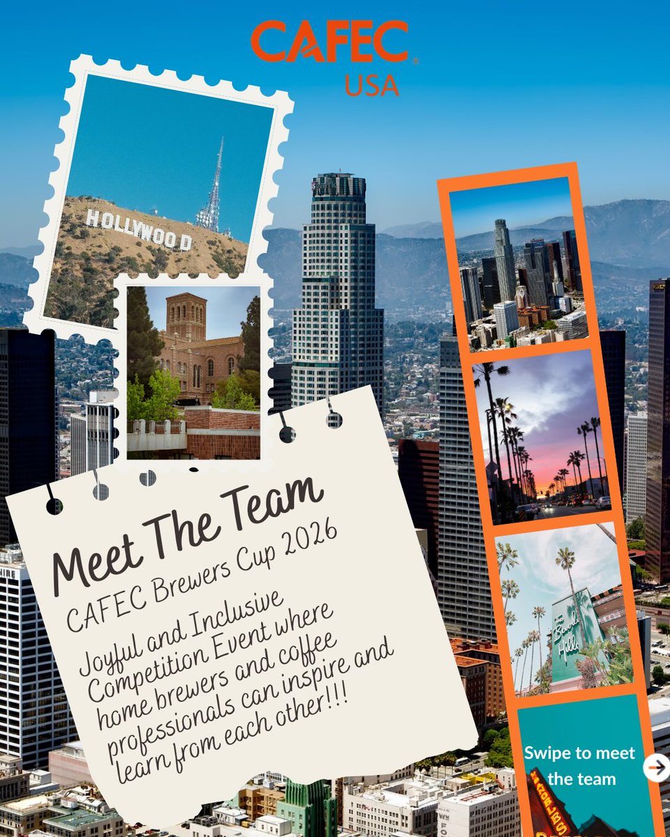 KateNetteabuu's tweet photo. Meet the team behind the CAFEC USA Brewers Cup 2026. From judges to volunteers, every member helps create a fair, inspiring competition. Silent auction opens August 12 at 8 PM. Thank you to our sponsors, brewers, and coffee community. https://t.co/llM4DyBZes