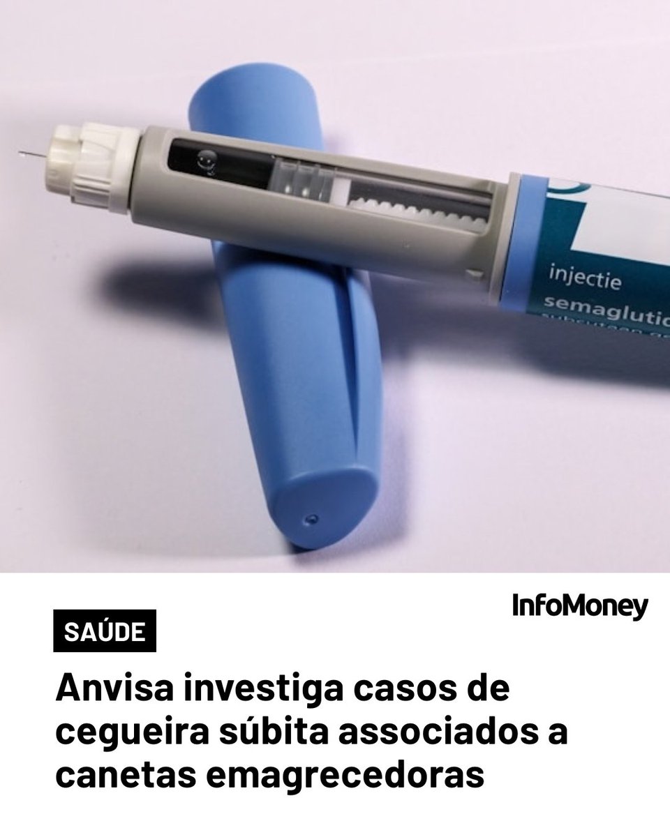 infomoney's tweet photo. INVESTIGAÇÃO EM ANDAMENTO

A Agência Nacional de Vigilância Sanitária, a Anvisa, abriu uma investigação que avalia a suspeita da relação entre uma doença que causa uma lesão rara no nervo óptico que pode levar à cegueira com o uso de medicamentos de GLP-1, como as canetas que são usadas para o combate à obesidade e a diabetes.

A neuropatia óptica isquêmica anterior não arterítica (Noia) é a inflamação do nervo óptico causada por insuficiência vascular, a diminuição da irrigação e suprimento sanguíneo no olho. Ela causa cegueira que pode ser temporária ou permanente, a depender da lesão.

Segundo um levantamento a pedido do g1, a Anvisa informou que as 13 notificações investigadas envolvem pacientes que usavam os medicamentos: Ozempic, Wegovy, Rybelsus e Mounjaro.

A Anvisa reforça que se trata de uma investigação e que não necessariamente constar o remédio e a doença na mesma notificação indica que um tenha causado o outro.

Em notas enviadas ao g1, a Novo Nordisk disse que seus ensaios clínicos não apontaram aumento de casos da NOIA com a semaglutida. Já a Eli Lilly, fabricante do Mounjaro, reforçou que monitora os dados de segurança de seus remédios, incluindo os que envolvem questões oftalmológicas.

Veja mais no site do InfoMoney.

Foto: Unsplash

#Saúde #CanetaEmagrecedora