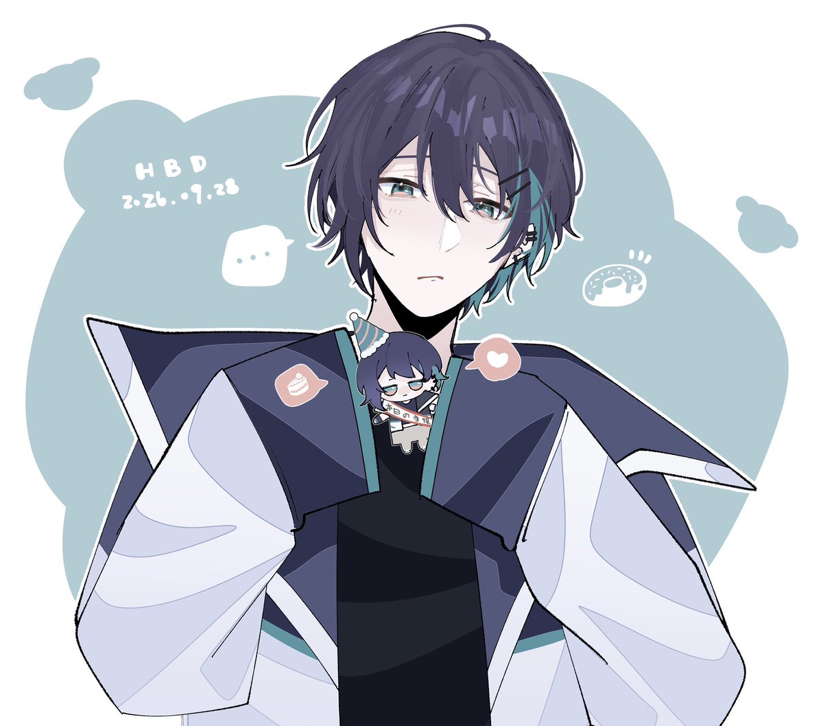 dodo_Vaka's tweet photo. #灰画 
ハピバ https://t.co/UC569yI1Xh