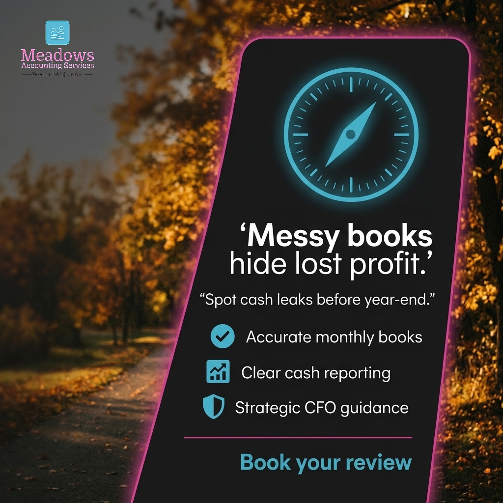 lmeadowsacctg's tweet photo. Messy books hide lost profit.

Catching cash leaks late costs real money. Clear monthly bookkeeping and strategic CFO guidance keep your margins protected.

Take control of your numbers: https://t.co/vxVtLf9EeZ

#BusinessFinance #Accounting #Bookkeeping https://t.co/VuIozL3K1F