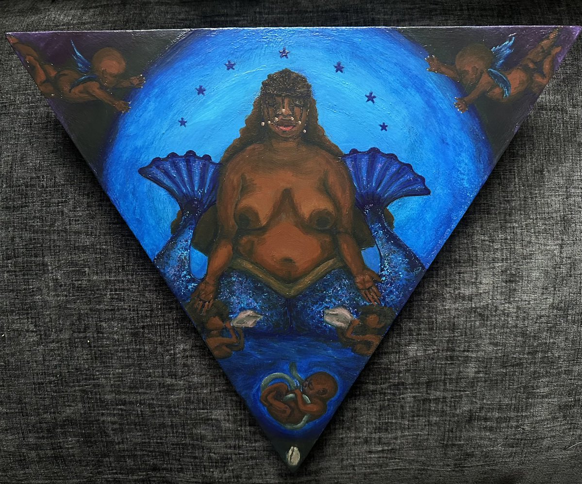 thegreynightsky's tweet photo. I’ve been painting a lot but just haven’t posted 😅

“Yemaya’s Waters”
By me https://t.co/EiWmiwFtr3