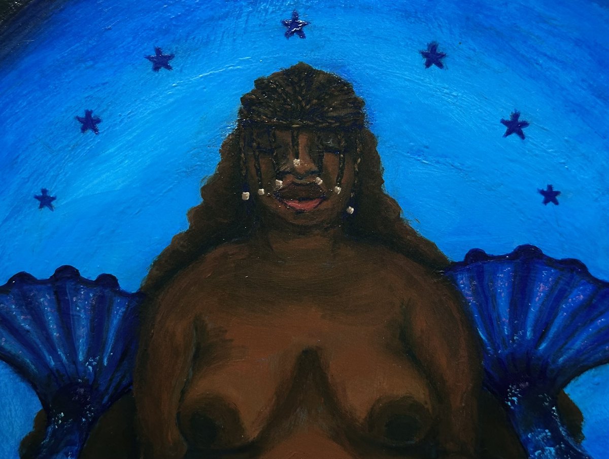 thegreynightsky's tweet photo. I’ve been painting a lot but just haven’t posted 😅

“Yemaya’s Waters”
By me https://t.co/EiWmiwFtr3