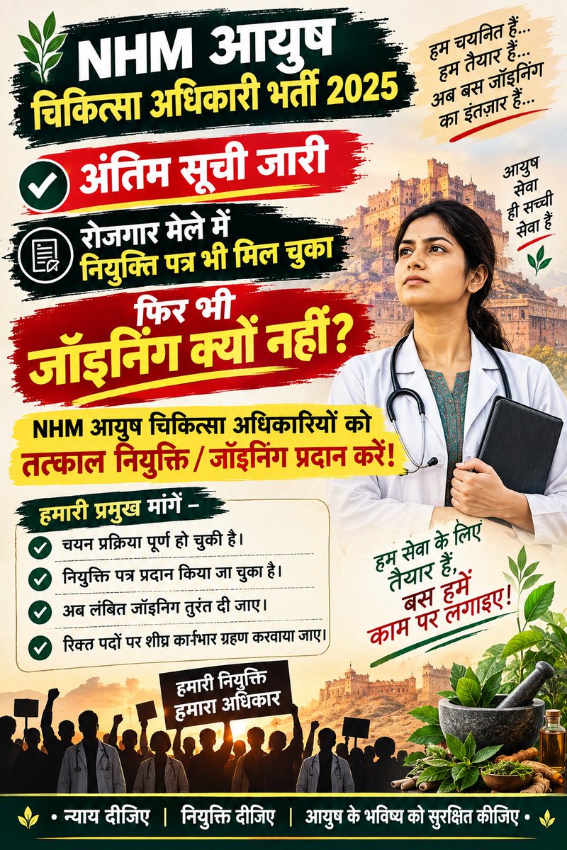 gaur383674's tweet photo. #NHM_आयुष_अधिकारी_को_ज्वाइनिंग_दो 
@BhajanlalBjp 
@nhm_rajasthan @GajendraKhimsar https://t.co/GdYmc5pAQy