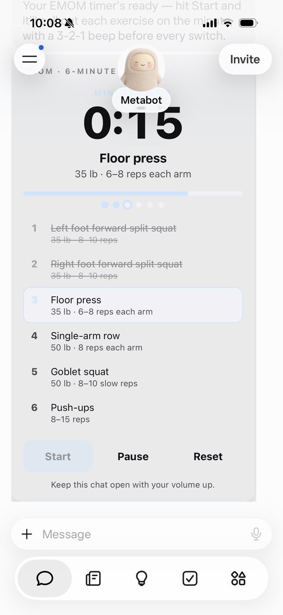 Home workout app with EMOM timer