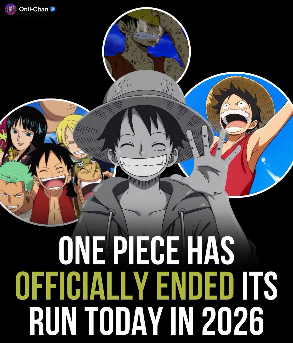 oniichanph's tweet photo. It's time to say goodbye to Luffy and the Straw Hats, One Piece officially ended its 2026 run today 🥲

One Piece has officially wrapped up its 2026 anime run with the release of Episode 1180 on September 27, bringing Luffy and the Straw Hats’ weekly adventure to a temporary stop.

The official One Piece site confirms Episode 1180 as the latest broadcast, while the anime has announced that it will continue in 2027.

After months of following the Straw Hats through Elbaph, fans will have to wait a little longer before the sails rise again.

Goodbye for now, Luffy. See you in 2027 👋❤️