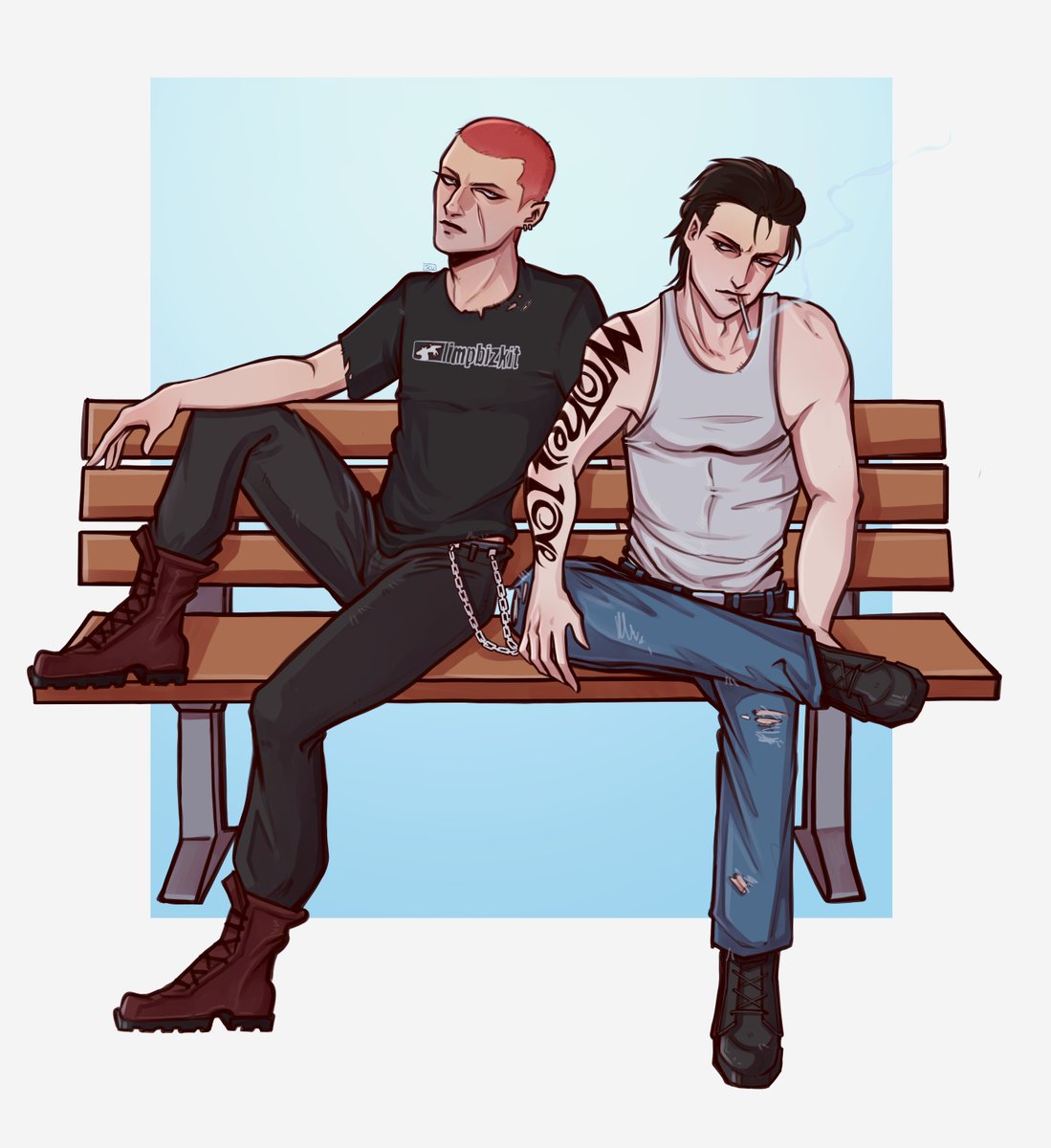punkkraken's tweet photo. they're waiting for their girlfriends #jakemuller #billycoen #rebhfun https://t.co/2nnYfZx6FT