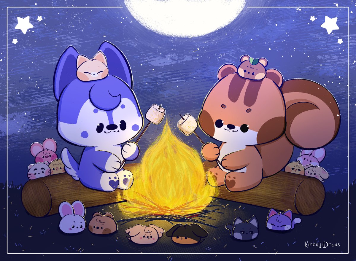 kiroujidraws's tweet photo. Summers were made for nights like these 🌙 
#Skzoo #Aniteez https://t.co/Pb1M9CjdxP
