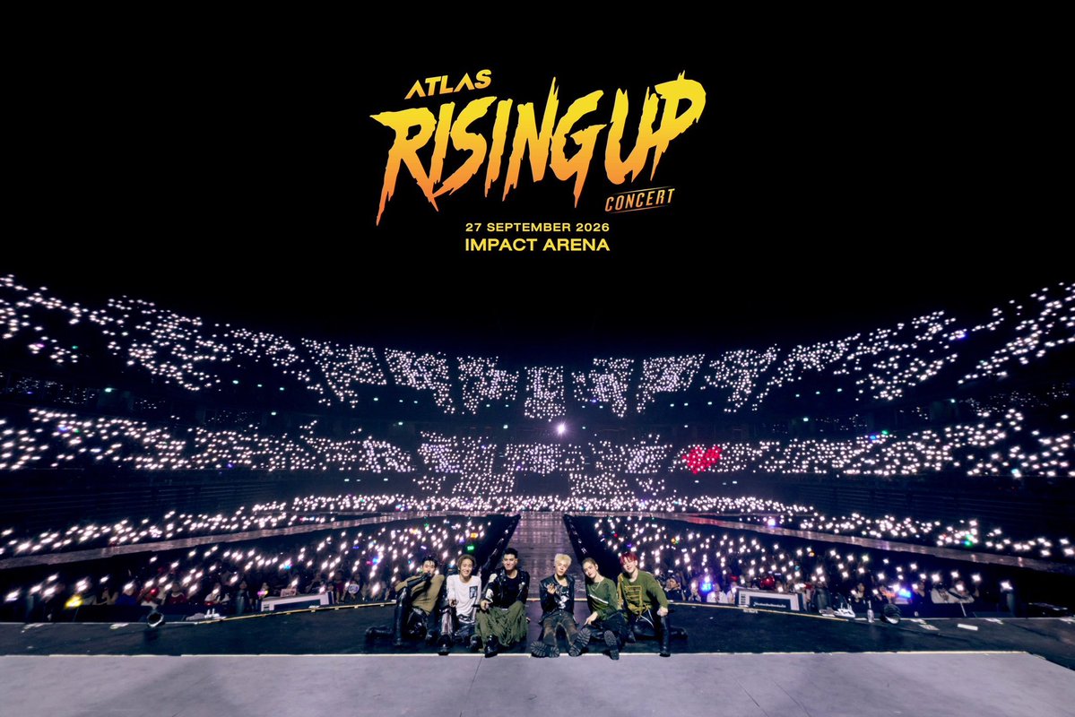 pandapoomjai's tweet photo. 03.08.2024                            27.09.2026
Thunder Dome                      Impact Arena

#ATLASRisingUpConcertatImpact https://t.co/Ofq3BYCmKU
