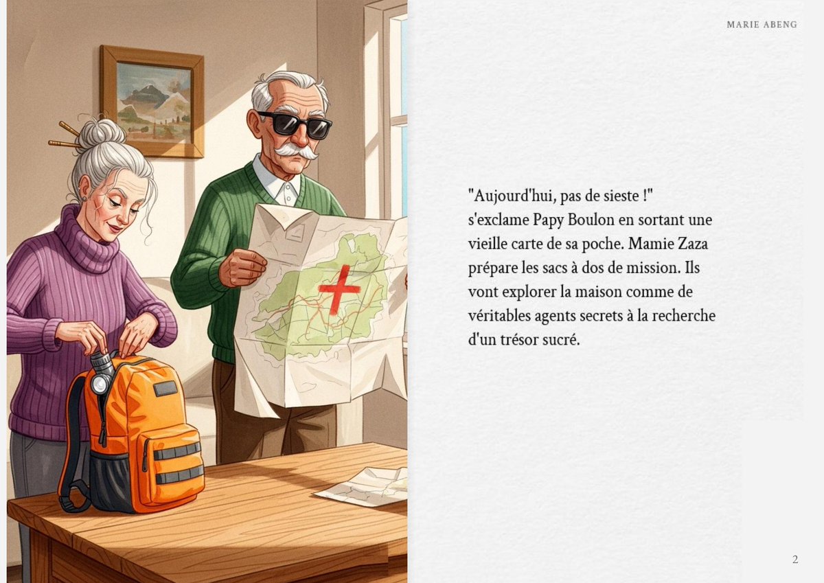 scribaland's tweet photo. LA MISSION SECRÈTE DE MAMIE ZAZA ET PAPY BOULON on @Gumroad https://t.co/Fzcagk35Wo
#marieabeng #auteure #mamiezaza #papyboulon #lamissionsecretedemamiezazaetpapyboulon #mamie #zaza #papy #boulon https://t.co/WJMmONIO9a