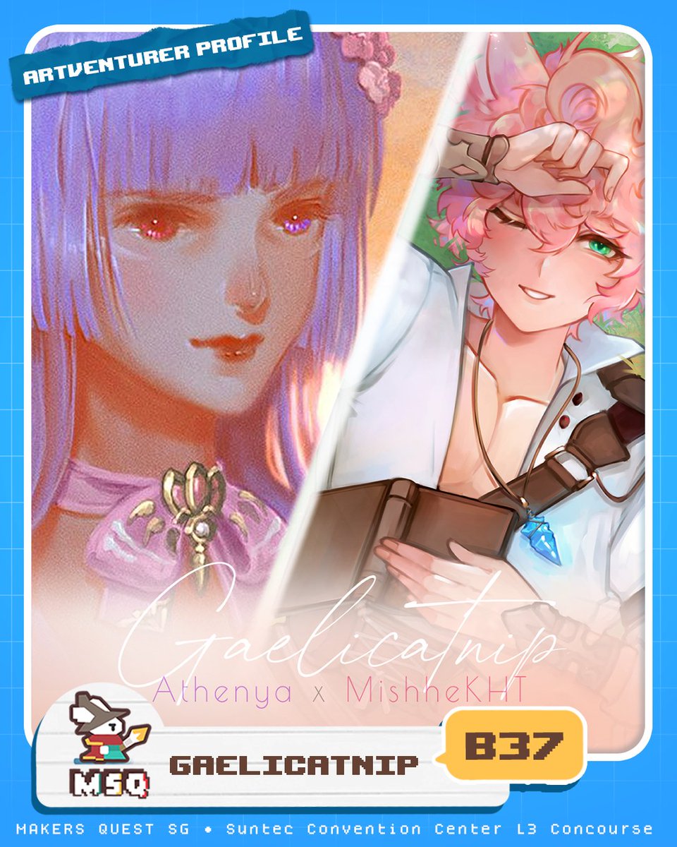 MakersQuestSG's tweet photo. ✨Quest:Find your friends, enemies and companions along the way!✨

B31- Berrybooze
A31- Etroveria &amp; Starlightchi
B37- Gaelicatnip
B36- ShiranKi &amp; Camiiie

📍Makers Quest SG
Suntec Concourse L3
17 Oct 2026
10am-7pm
Check out the full map on our website! Link in profile #msqsg2026 https://t.co/CpXfv3cIcP