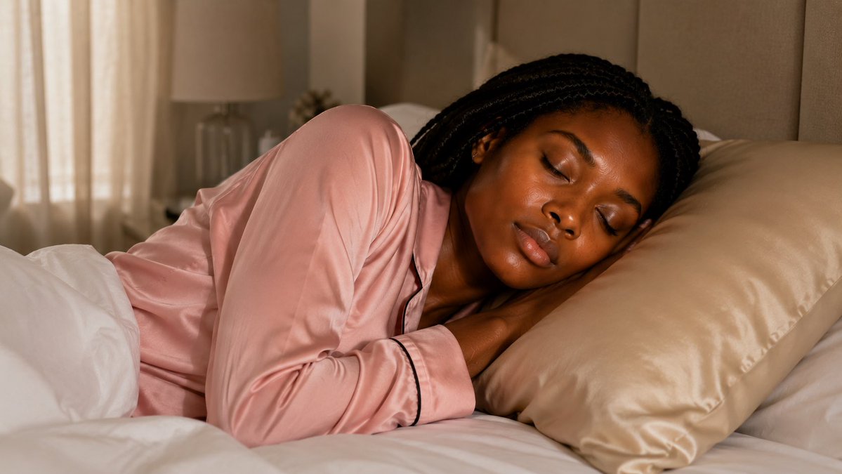 yourcomfortpal's tweet photo. Why silk? Because what you sleep on matters. ✨

Silk is  gentle, helps reduce friction, tangling, frizz, and breakage while you sleep especially for natural and relaxed hair.
Your hair sleeps too. Give it something gentle. 🤍
#selq #yourcomfortpal #silk #sleep https://t.co/9KiXtJHOqG