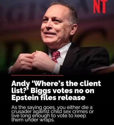 aintscarylarry's tweet photo. Spread the word, Arizona. Andy Biggs is a Nazi who helped organize January 6. He was part of the 2020 fake electors scheme. He protects and enables pedophiles. Don’t believe he’s a criminal? Then why did he beg trump for a pardon. He belongs in prison, not the governor’s office. https://t.co/j91nRjl8wD