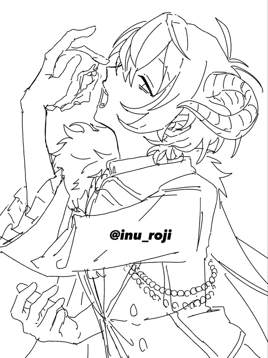 inu_roji's tweet photo. 線画メイキング https://t.co/Vq3cVzMwJn