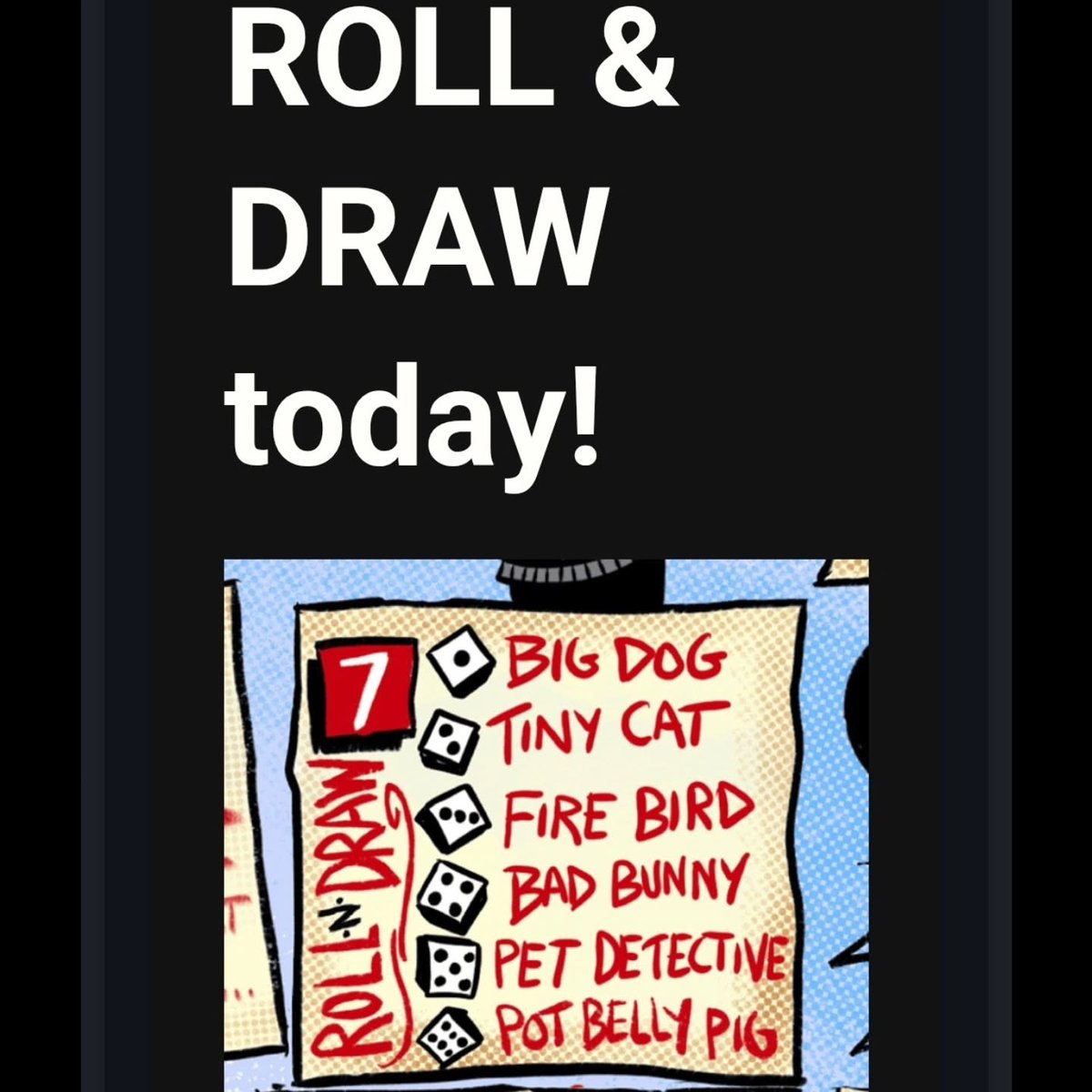 OscarMosty's tweet photo. Day 2705 I rolled a 1 for today’s assignment https://t.co/7ZNhpZljYs
