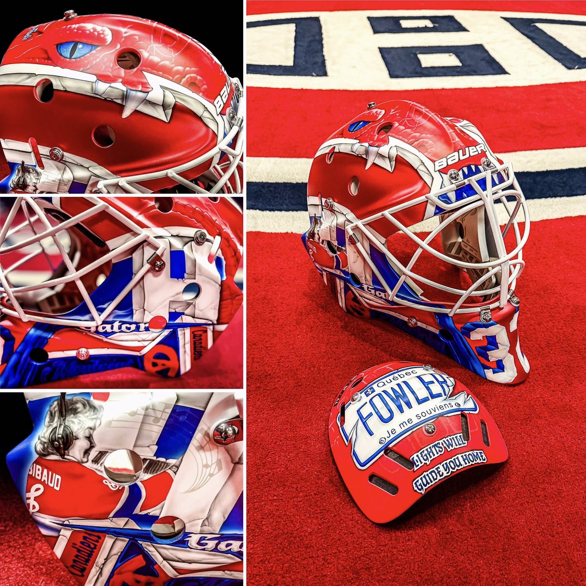 HabsOnReddit's tweet photo. Jacob Fowler’s new Habs goalie mask for the upcoming season.

(📸: @Sylabrush) https://t.co/IUvXXYAli6