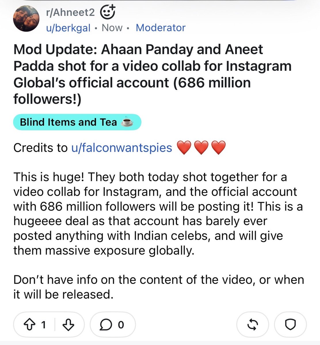 yuyicious's tweet photo. updates on today's shoot via ahneet sub:

AHAAN ANEET FILMED FOR A COLLAB VIDEO FOR INSTAGRAM GLOBAL ACCOUNT (686 MILLION FOLLOWERS MIND UU)
THIS IS HUGE WTFFFF https://t.co/m5vtPh9KZF