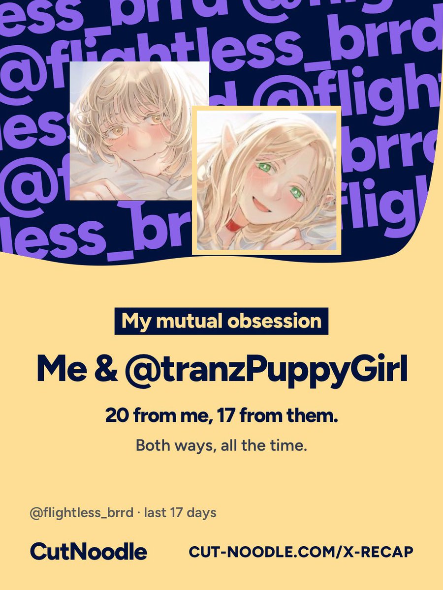 flightless_brrd's tweet photo. Yayayyy look at our pfps togetherrr so cutiefullll @tranzPuppyGirl https://t.co/2tPHjrxvNR