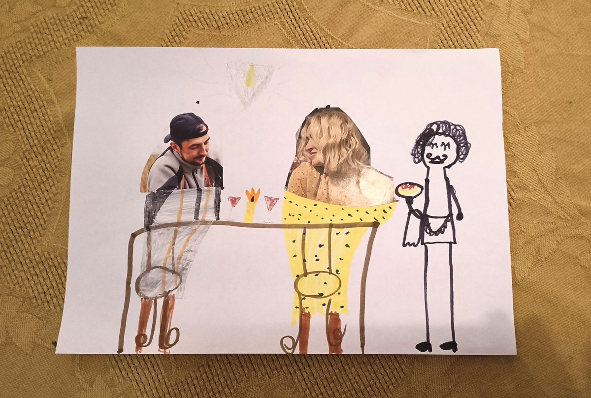 OskarTybe's tweet photo. "Na rande." 

Dite (*2018), zari 2026, kolaz. 

💛 https://t.co/9PfMAAaVPb
