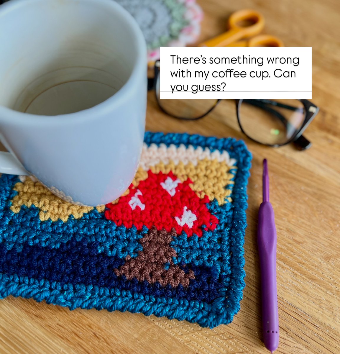 KimberHarafdg's tweet photo. Who doesn’t love a mushroom mug rug? Now I’m wondering how many to make. But first, more coffee. Today’s power ballad challenge is with Celebrating Inspiring Creatives. How’d I do? Check out their picks too. Pattern by Divine Debris. https://t.co/eMCOLxhSq8