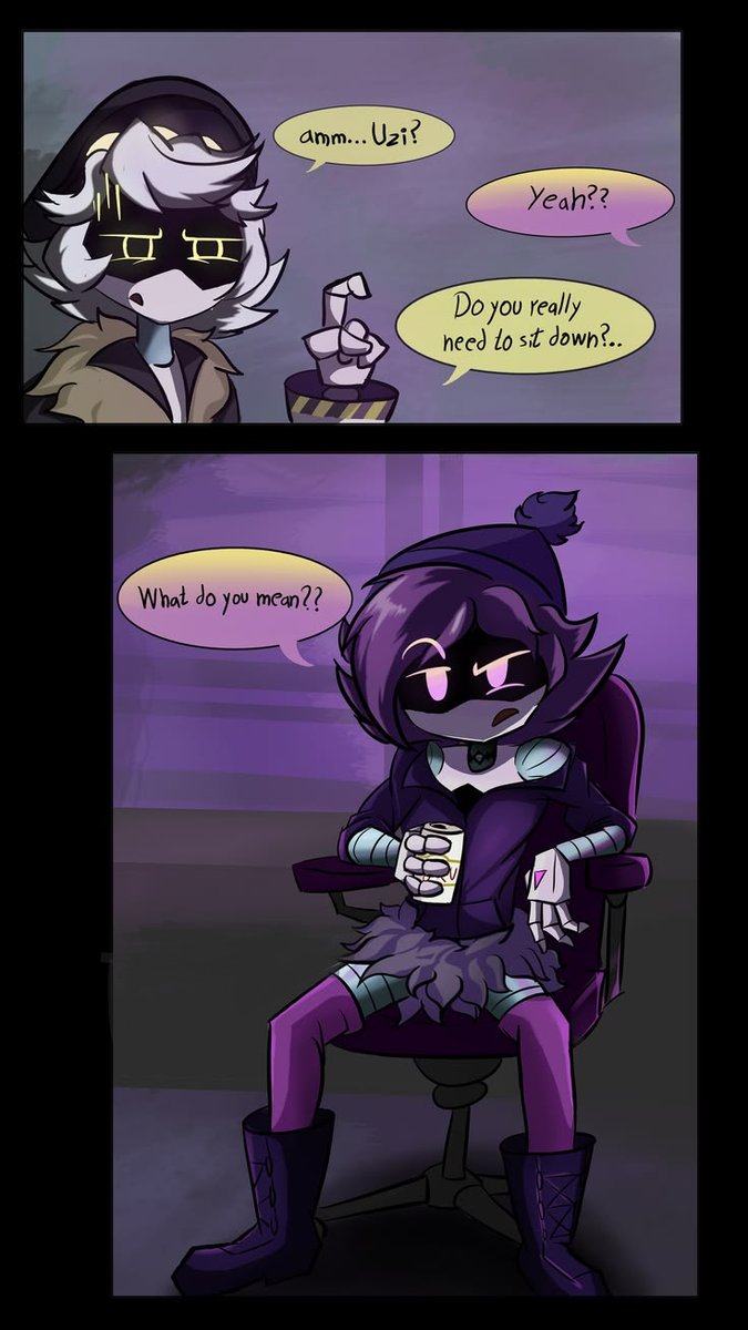 VishalR54684543's tweet photo. Uzi being Uzi 💜🔋

#MurderDrones #UziDoorman #NandUzi #Nuzi #MurderDronesFanart #MurderDronesComic #GlitchProductions #DigitalComic #fypシ゚viral https://t.co/8Mo61cDBs1