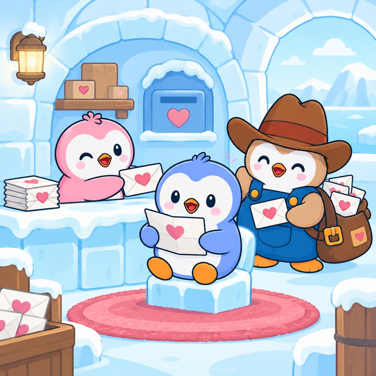 wodlworld's tweet photo. Mail day at the igloo. 💌 Wodl got a letter and hasn't stopped blushing since. $WODL https://t.co/x685AWgb0T