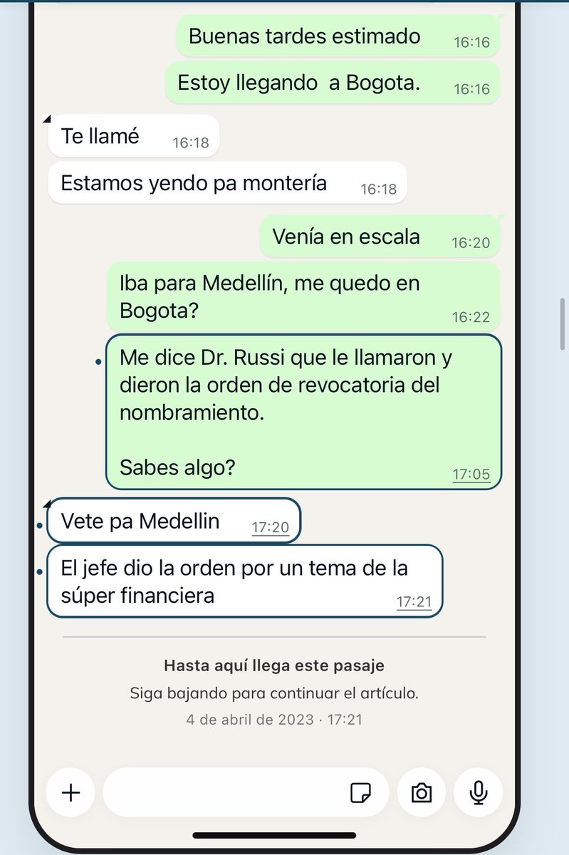 DavidGerardoC's tweet photo. Los chats revelados por @estoescambio demuestran la presunta participación del actual magistrado de la Corte Constitucional, Vladimir Fernández, cuando era secretario jurídico del expresidente Petro, revelando que:

1. Tuvo injerencia en el nombramiento de Olmedo López como superintendente.
2. Tras caerse ese nombramiento (pese a existir decreto), intervino para asignarle un cargo directivo.
3. Dicho cargo directivo fue, nada más y nada menos, que en la UNGRD.
4. Olmedo López ya está condenado por corrupción dentro de esa misma entidad.
5. Esa red de corrupción es la que hoy salpica directamente a Vladimir Fernández.

https://t.co/g8Xckf230r.