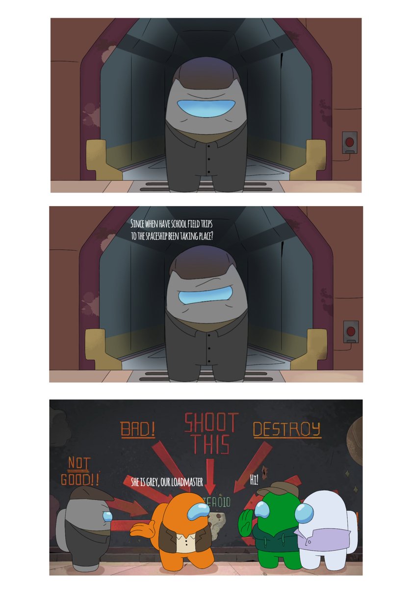 EliFlamosa's tweet photo. grumpy crew member 
My OC among us 

#amongusshow #amongusorange #amongusgreen #amonguswhite #amongusoc https://t.co/mNHsPek2Fr