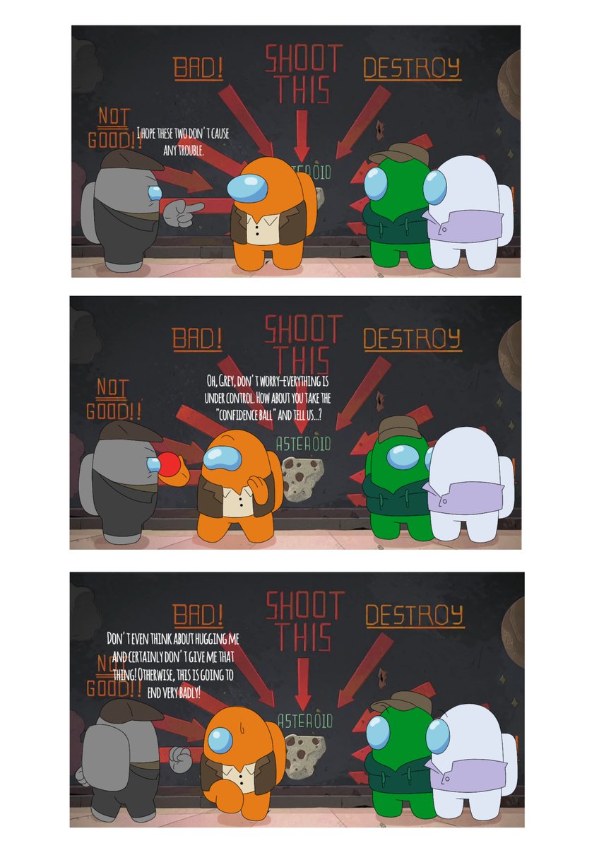 EliFlamosa's tweet photo. grumpy crew member 
My OC among us 

#amongusshow #amongusorange #amongusgreen #amonguswhite #amongusoc https://t.co/mNHsPek2Fr