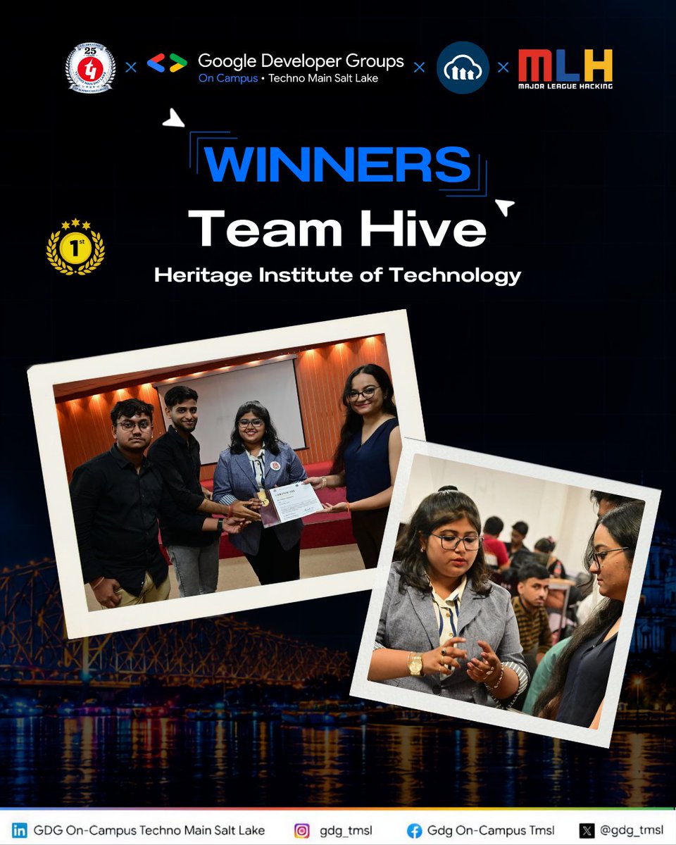 gdg_tmsl's tweet photo. 🚀 That’s a wrap on the FIRST EVER MLH Hack Days at TMSL! 🎉

Huge congratulations to:
🥇 Team Hive
🥈 Shadow Hackers
🥉 Neural Ninjas

Big thanks to our judges, hackers &amp; core team for making it unforgettable! 💻🔥

#MLHHackDays #GDGTMSL #MLH #Cloudinary https://t.co/jSVEmlDyPT