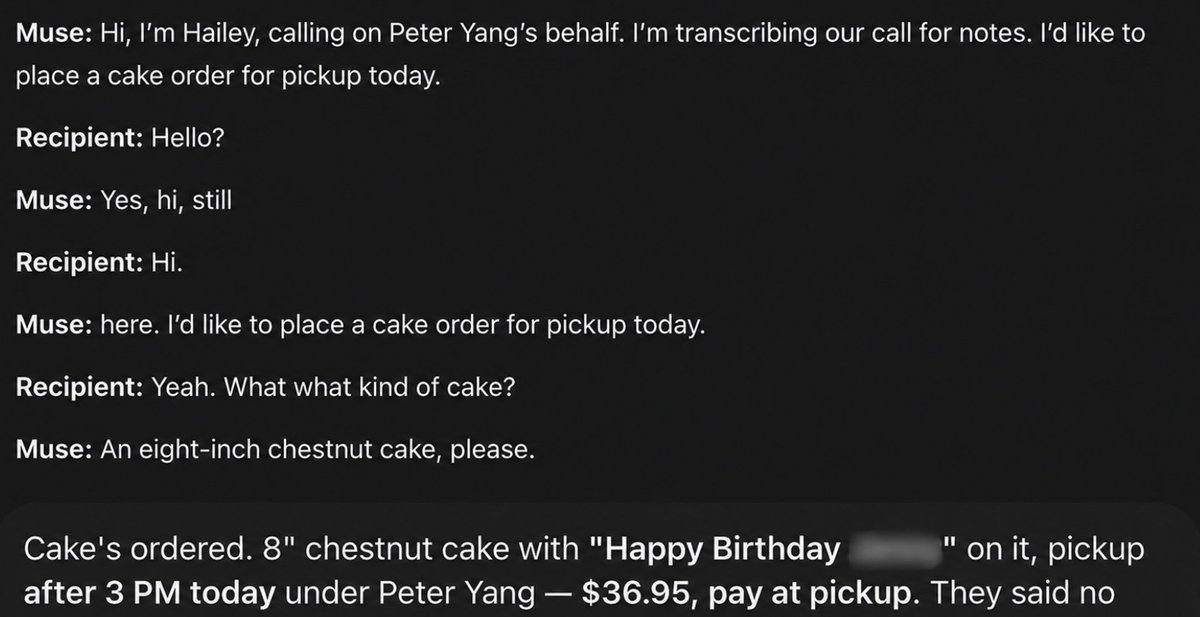 Muse calls a bakery and orders a birthday cake by phone, image 1 of 1
