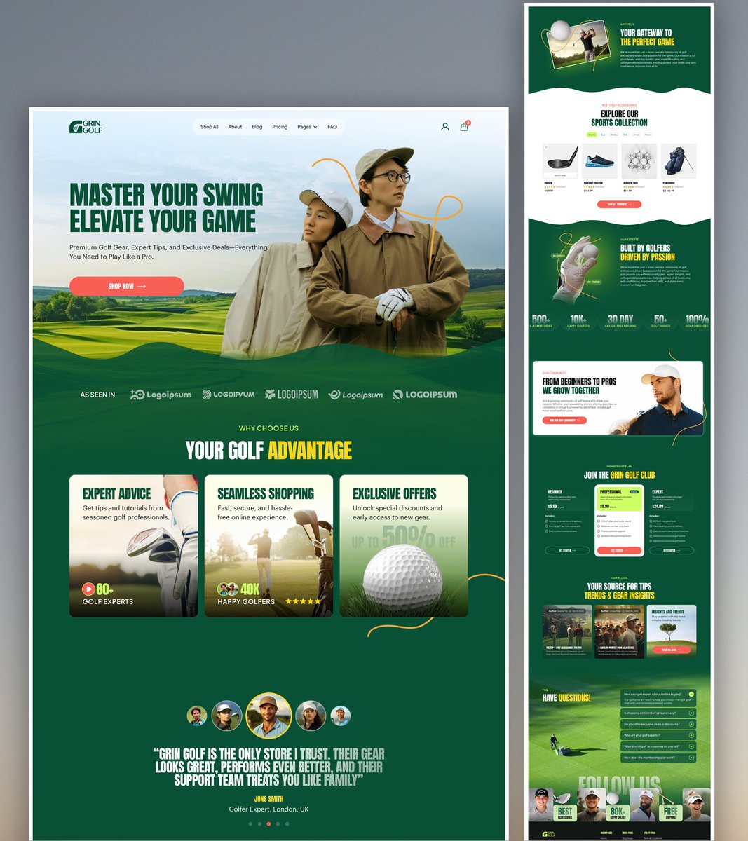 ehsanshares's tweet photo. golf gear store website design https://t.co/k3QBO9NaZO