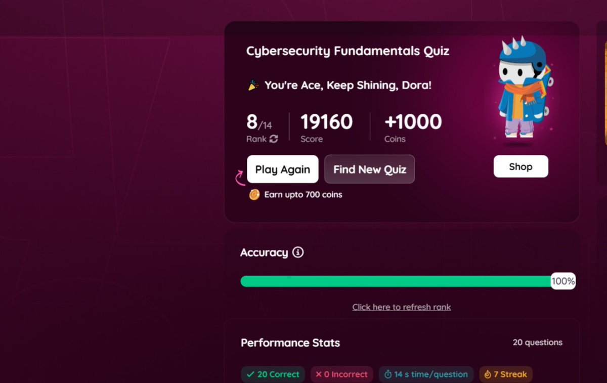 _justtdora's tweet photo. Day 7/60 🔐

Test day! 📝

Put what I’ve learned so far in the CyberForge challenge to the test and got to see which areas I need to improve on.

One week down, still forging. 🚀

@the_cyberforge
#DoraLearnsCyber https://t.co/VprrWgROiQ