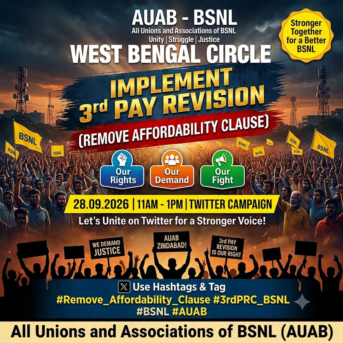 SneaWbtc's tweet photo. #Remove_Affordibility_Clause
#3rdPRC_BSNL https://t.co/6URa7b2AyM