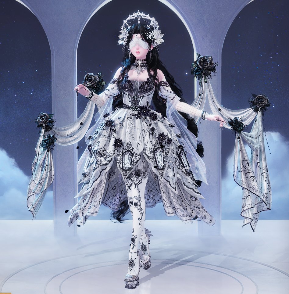 MrieNight's tweet photo. Two looks, one dress &amp; hairstyle~~ Which one is your favorite? 🤍🖤 #InfinityNikki

1. AIs8nkrIAhA#
2. AIsvKiZwPQ8# https://t.co/fINYiZfkk0